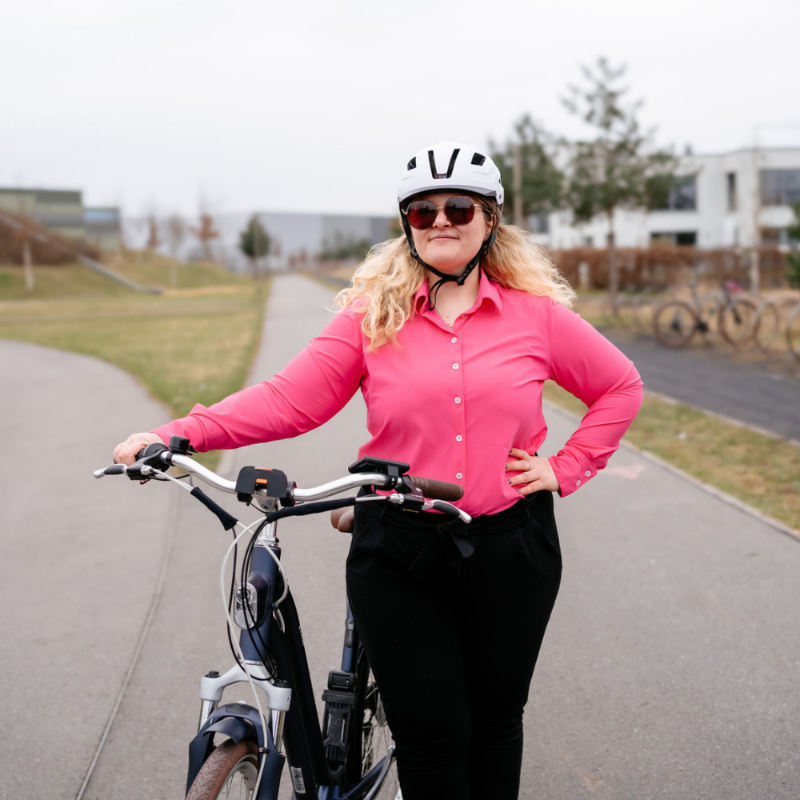 Funktionsshirt zum Fahrradfahren in pink für Damen, atmungsaktiv, schnelltrockend, Antischweiß Bildung, Office, langarm, Businessbluse zum Arbeiten