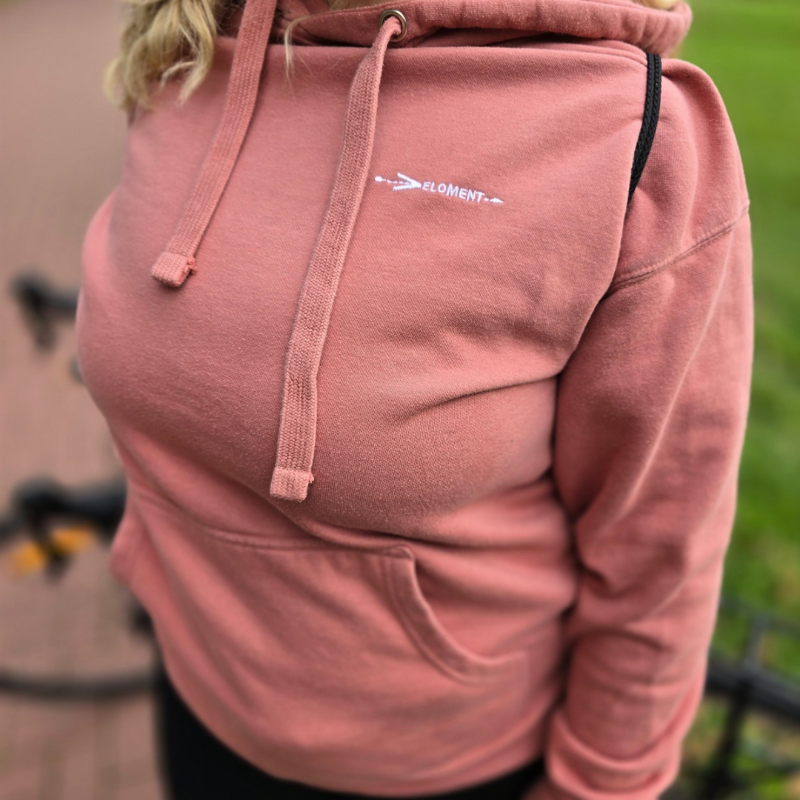 Veloment-Hoodie-Pullover-Fahrradfahren-Fahrradpendeln-Unisex-Peach-bestickt-Herbst-Fahrradkleidung