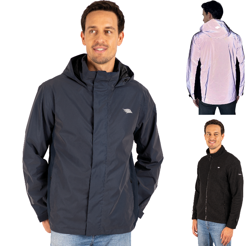 3in1 Winterfahrradjacke von Valkental, herausnehmbares Fleece, Frostpendeln, Fahrradfahren, Fahrradpendeln, Businesskleidung, Winterkleidung, Businessrucksack Gepäckträger_Wasserdicht_Reflektion