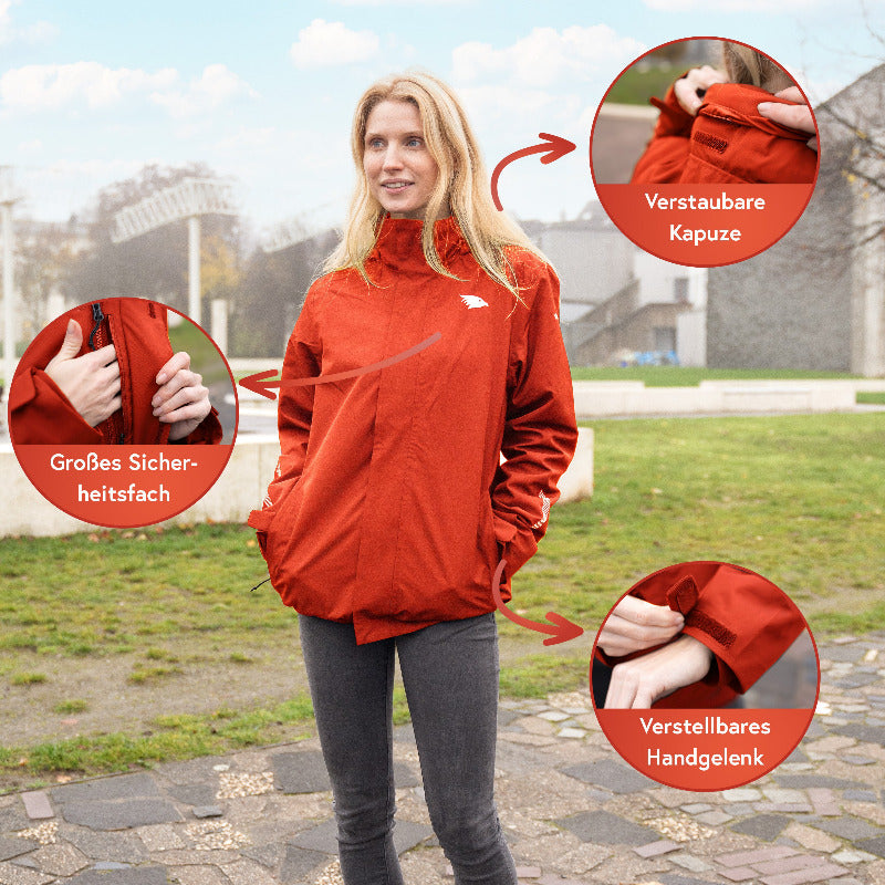 Valkental-Winterjacke-Damen-Frostpendeln-Reflektierend-Fahrradjacke-3in1-Innenfleece-Veloment-rot